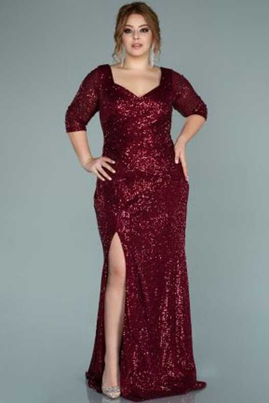 Burgundy Plus Size Evening Dresses