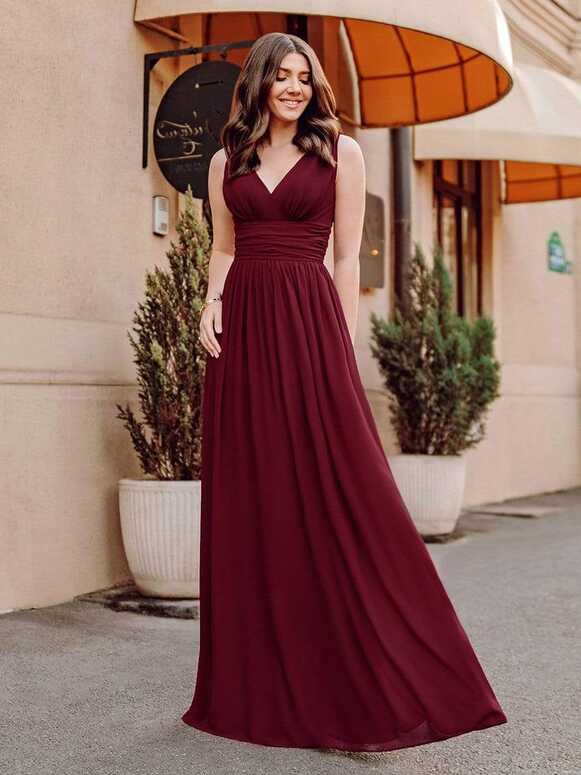 Burgundy Prom &amp; Bridesmaid Dresses