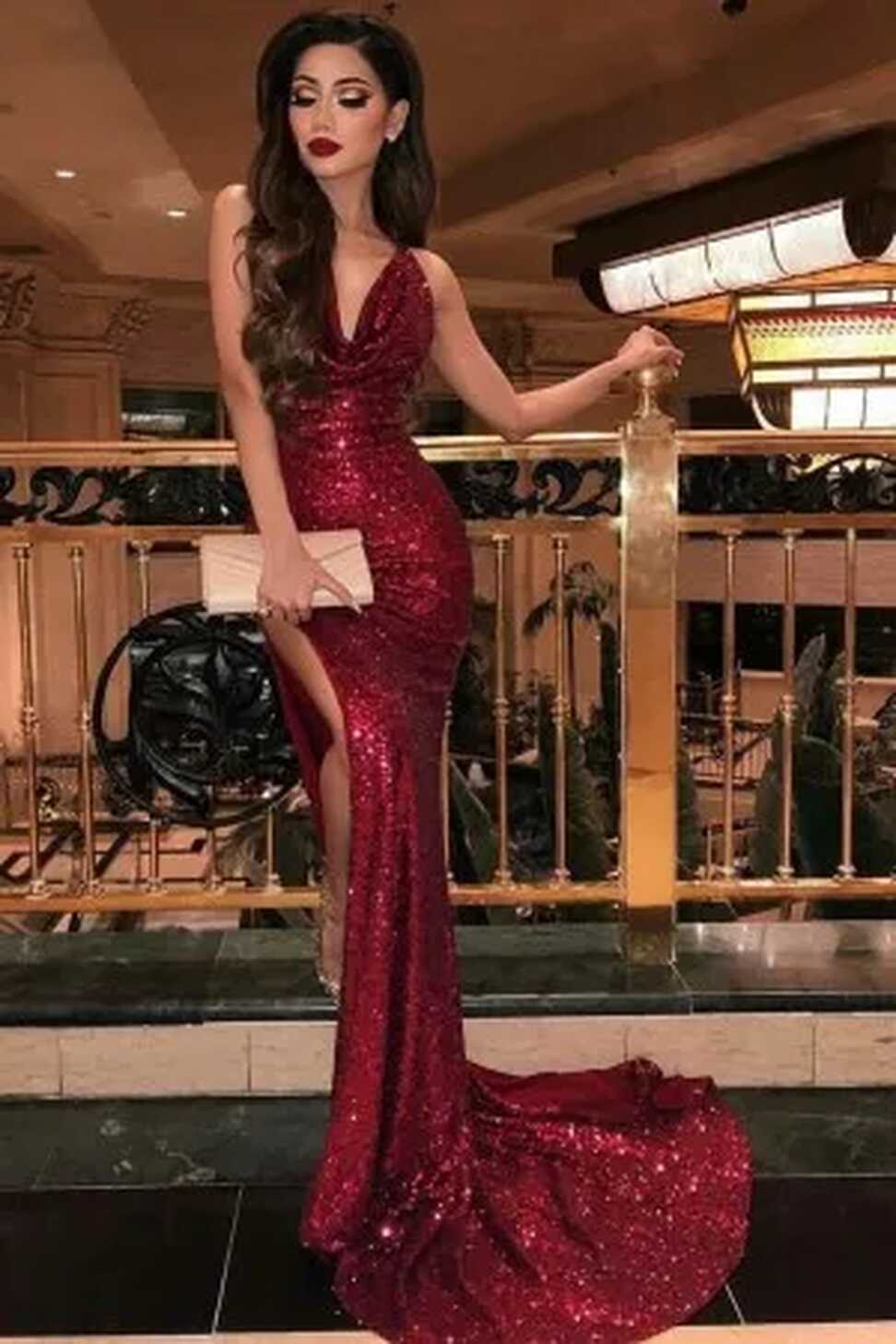 Burgundy Wine Formal Prom Dresses, Celebrity Gowns - Xdressy