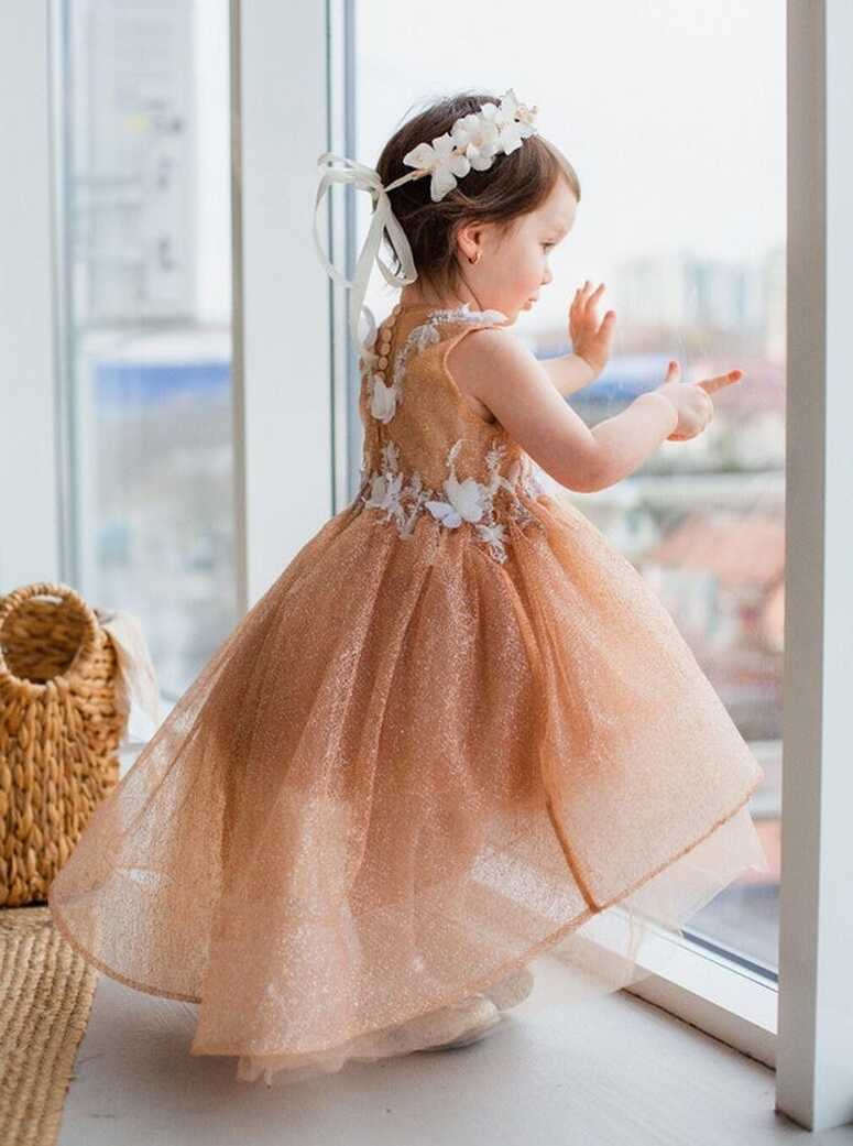 Butterfly Birthday Baby Girl Dress, Rust Flower Girl Dress ...