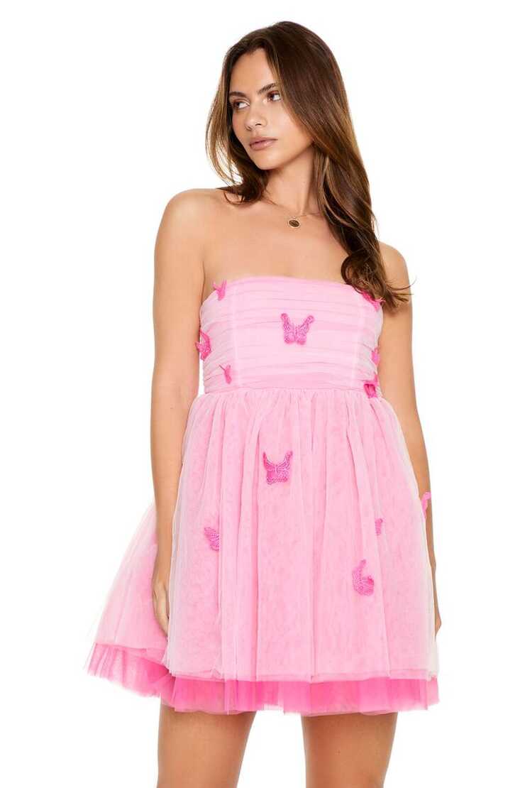 Butterfly Sleeveless Mini Dress