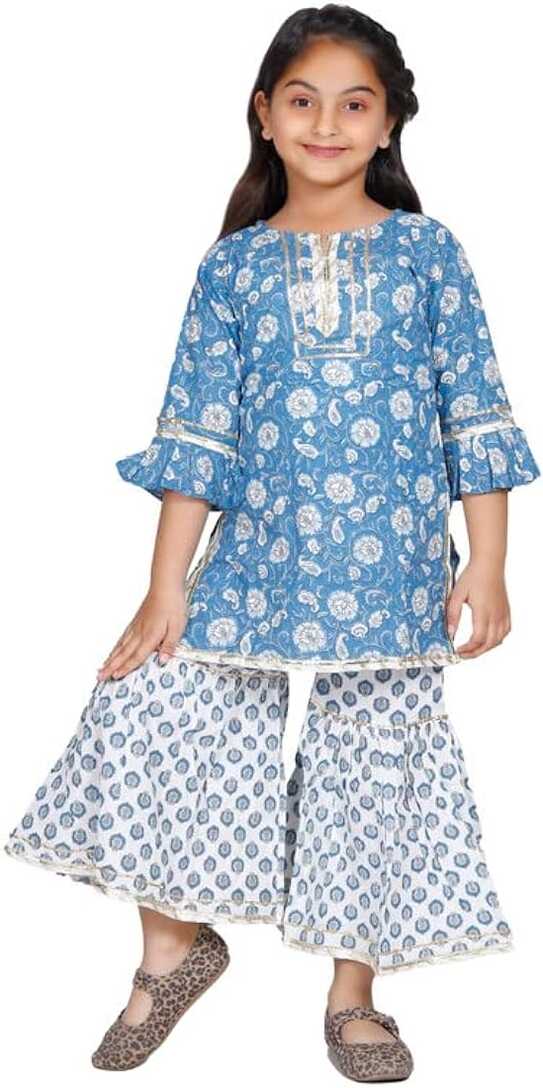 Buy ANNA&#39;S Kids Girls Kurti &amp; Sharara Set Dress - Ethnic Dresses ...