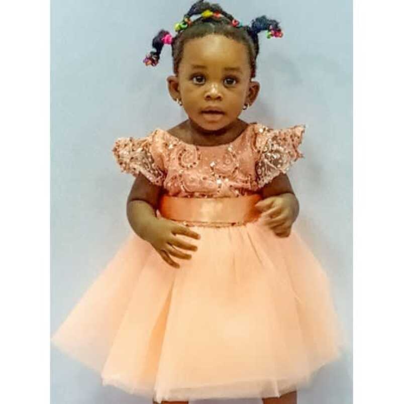 Buy Baby Girl Ball Gown - Peach in Nigeria