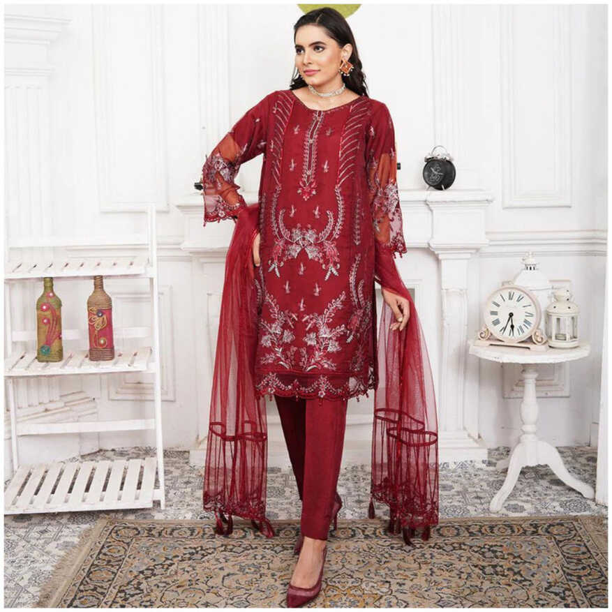 Buy Bint al bilaad Party Wear Fancy Embroidered Suit Ready to Wear ...