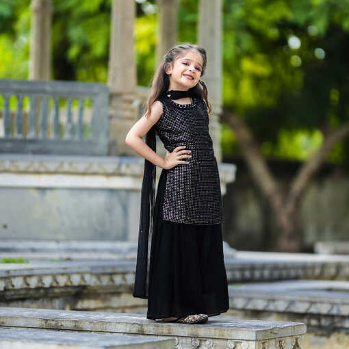 Buy Black Girls Palazzo Suit – Mumkins