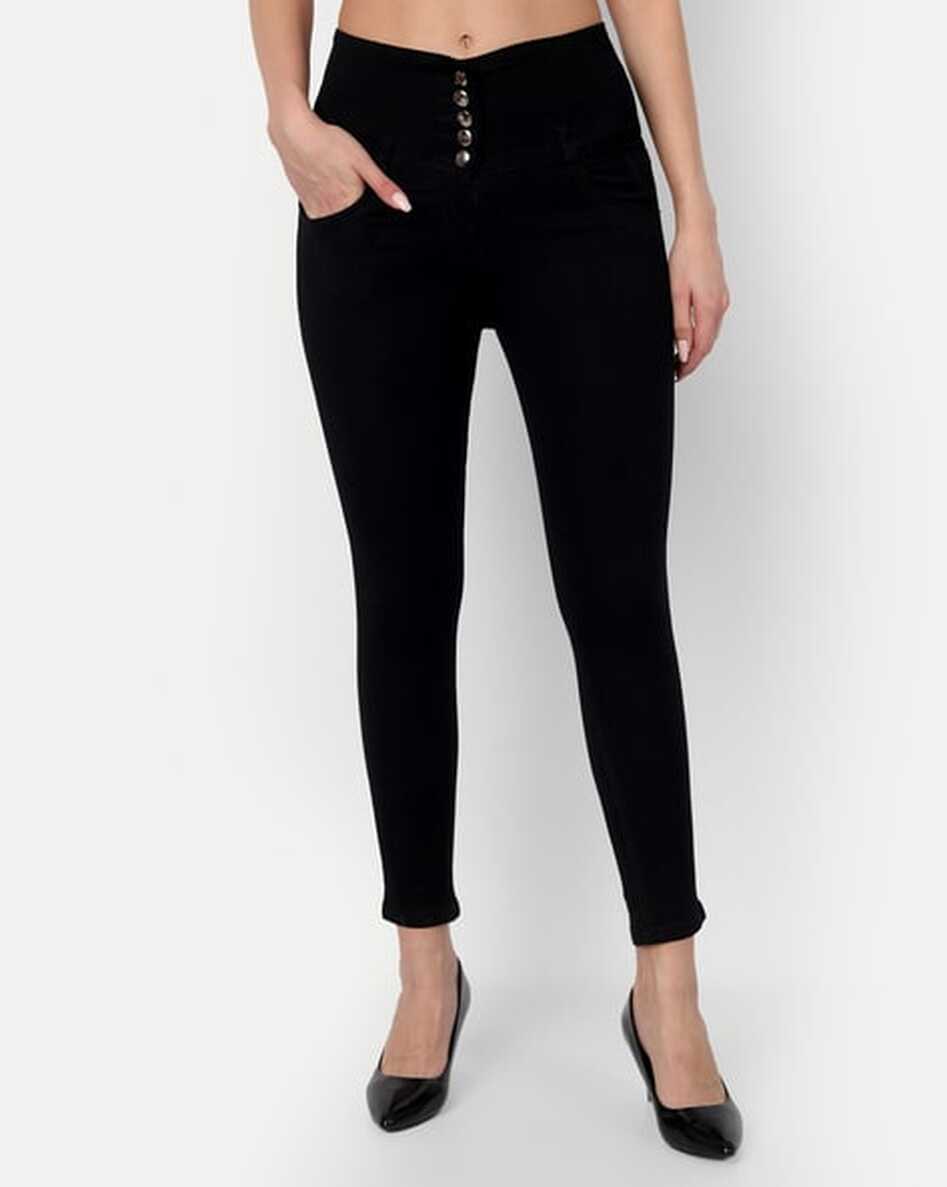 Buy Black Jeans &amp; Jeggings for Women by FLYING GIRLS Online | Ajio.com