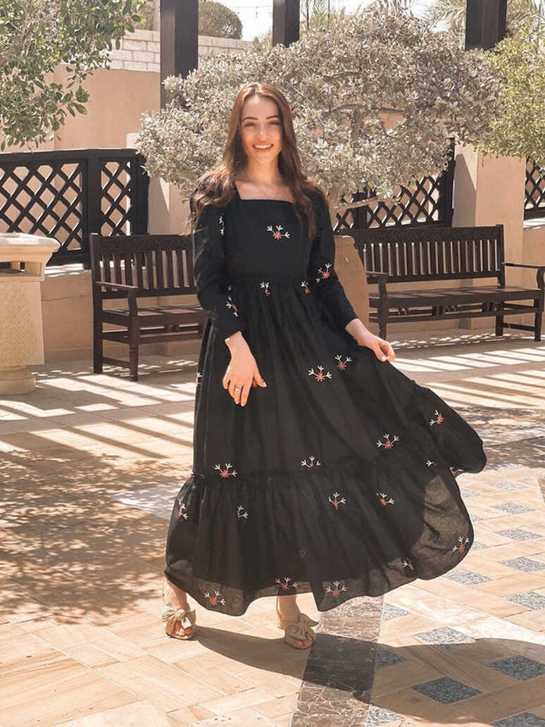 Buy Black Maxi Dresses Online | Black Frocks for Women