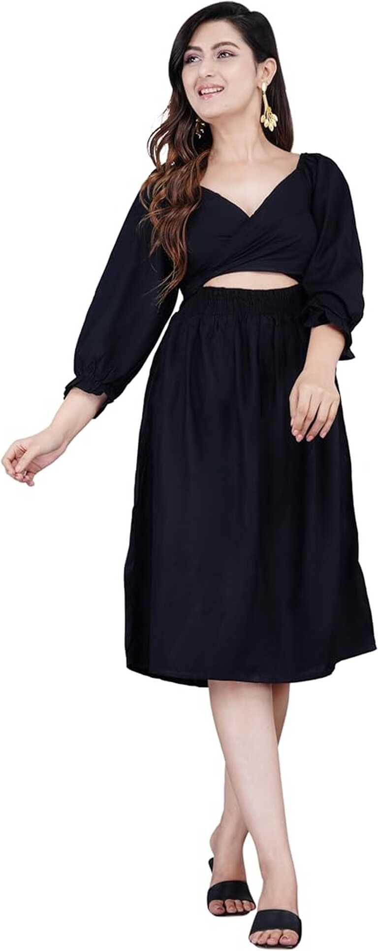 Buy Black Party Dress for Women Girls | One Piece Dress for Women ...