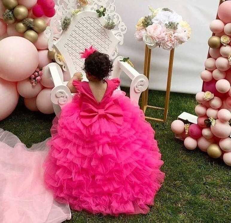 Buy Bright Birthday Baby Girl Dress, Photoshoot Girl Dress, Maxi ...