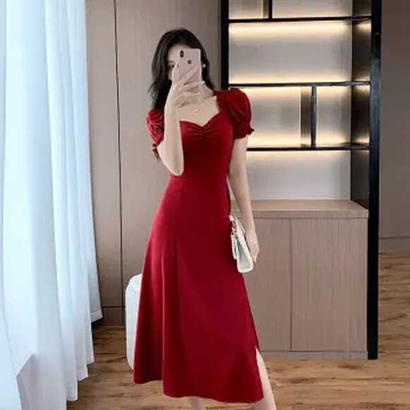 Buy Cocktail Dress Formal Red online | Lazada.com.ph