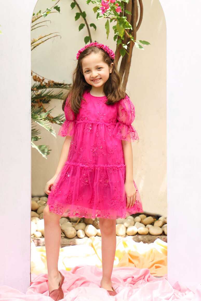 Buy Fabiana Girls Dress - Hot Pink Online - The Tribe Kids