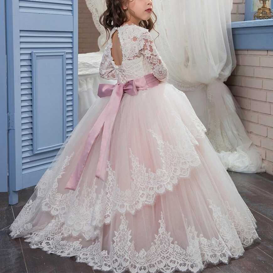 Buy Flower Girl Dress Princess Pageant Long Maxi Tulle Gowns ...