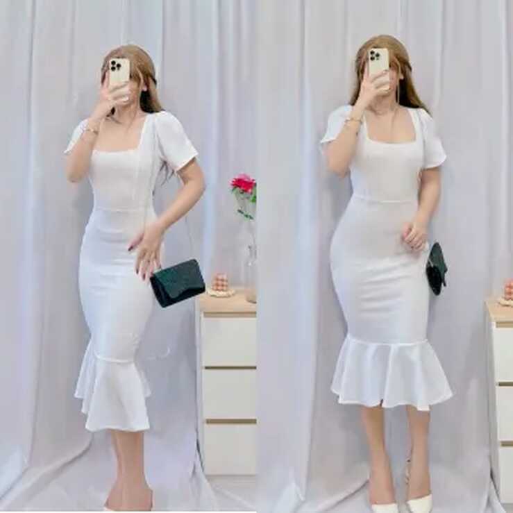 Buy Formal White Dress Knee Length Women online | Lazada.com.ph