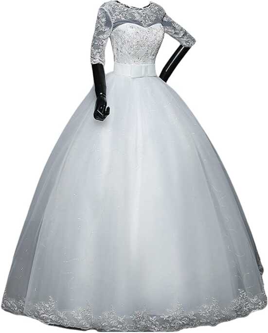 Buy GOWNLINK Designing White Christian Wedding Ball Gown Wedding ...