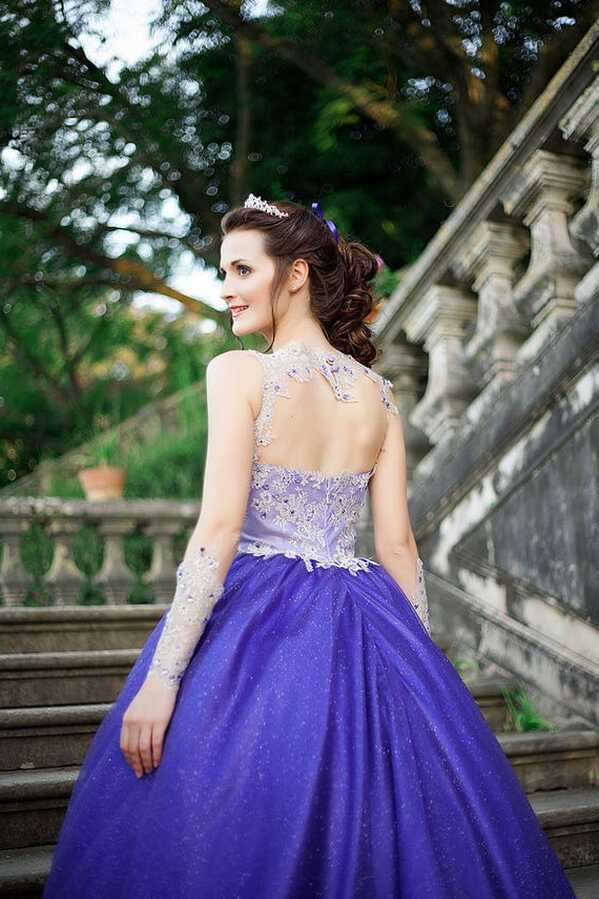 Buy Gorgeous Purple Princess Wedding Gown Fairy Tale Cosplay ...