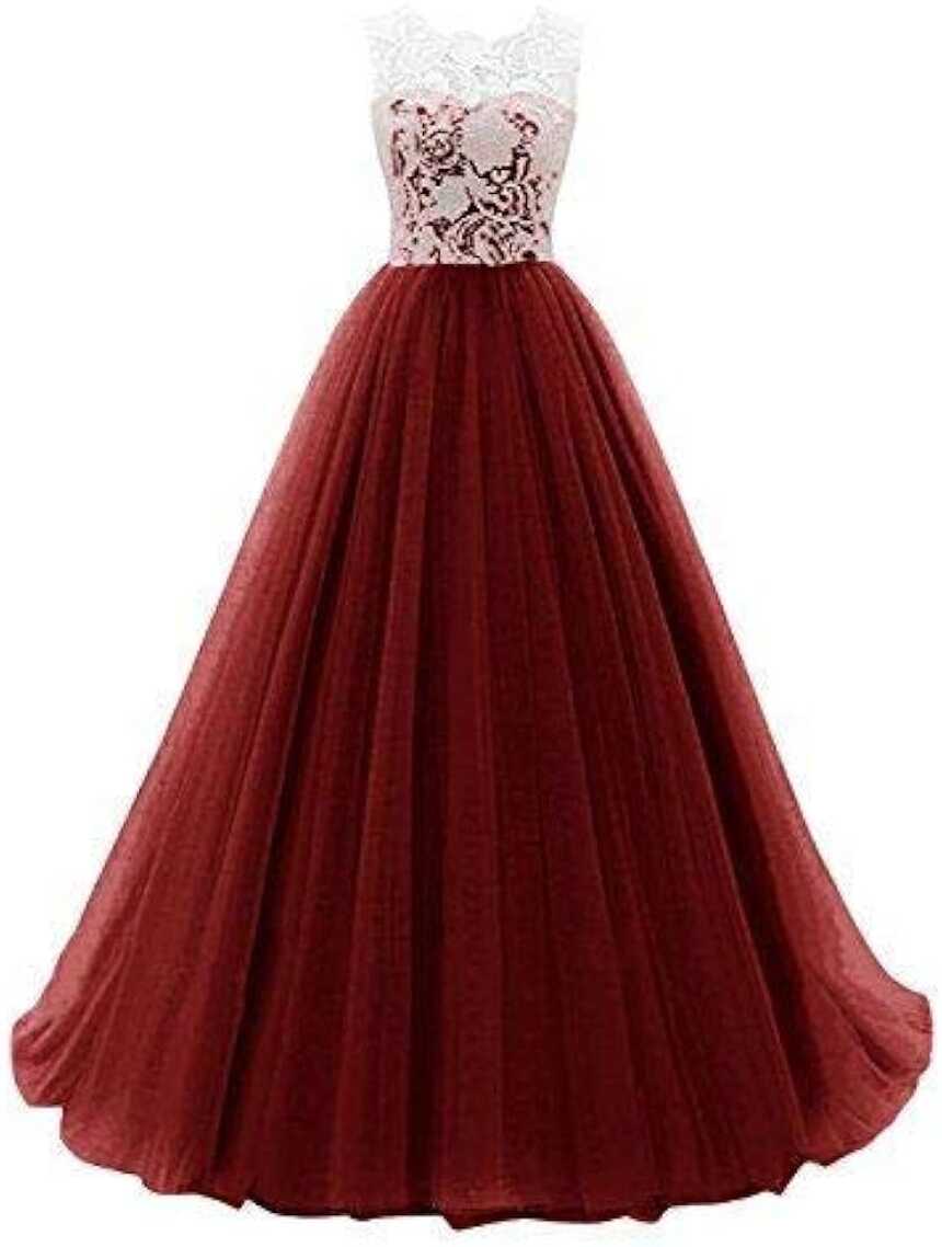 Buy Gp collection Soft Net Fabric Floor Length Maroon Gown for ...