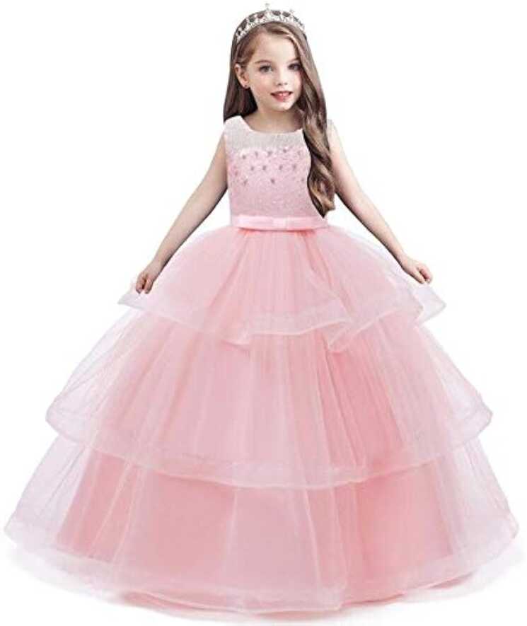 Buy HANGON Teens Girls Princess Dress Children Evening Party Dress ...