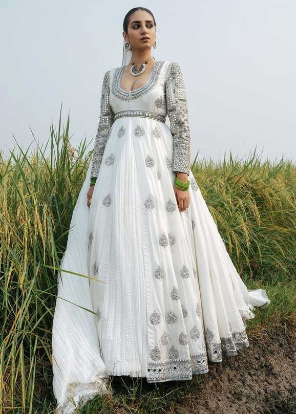 Buy Indian Bridal Wear-Indian Long Maxi in White Color-Indian ...