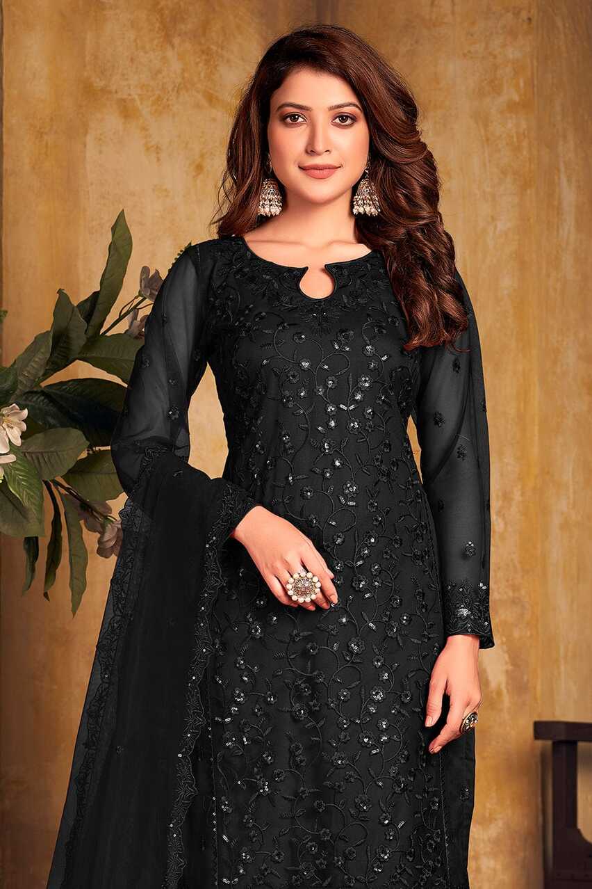 Buy Ink Black Salwar Suit online-Karagiri