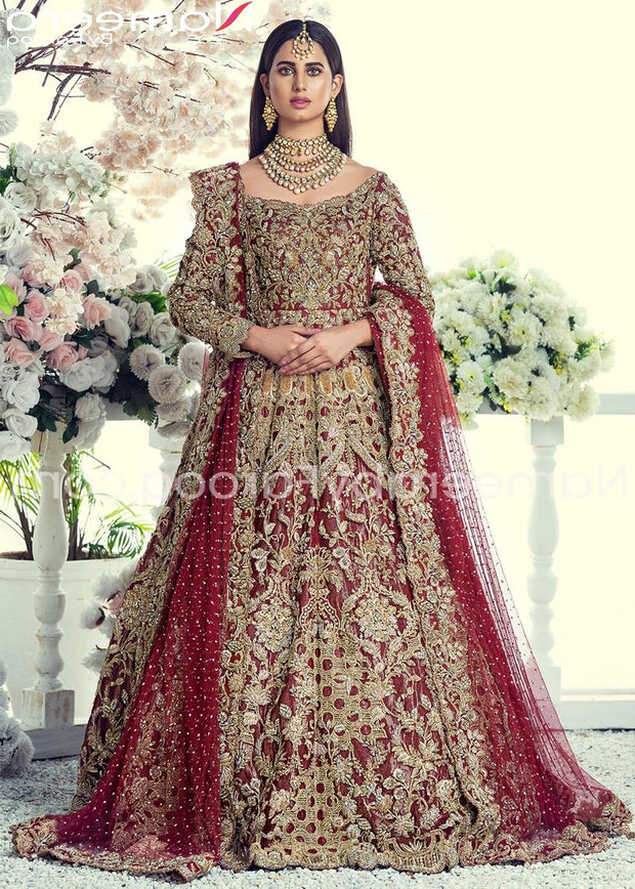 Buy Latest Pakistani Bridal Red Maxi for Wedding 2021 – Nameera by ...