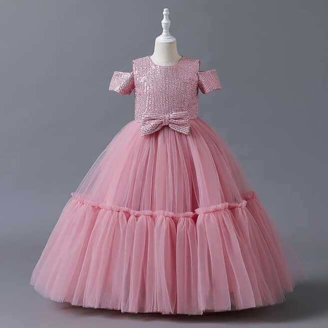 Buy Linya Knee Length Gown for Kid&#39;s (LN_094_Baby Pink_1-2) at ...