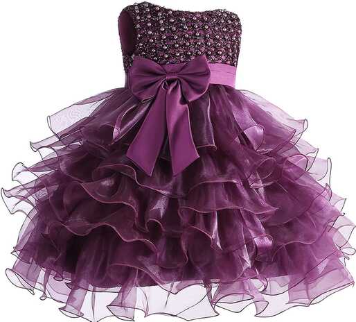 Buy Little Baby Girl Dress Flower Ruffles Party Wedding Pageant ...