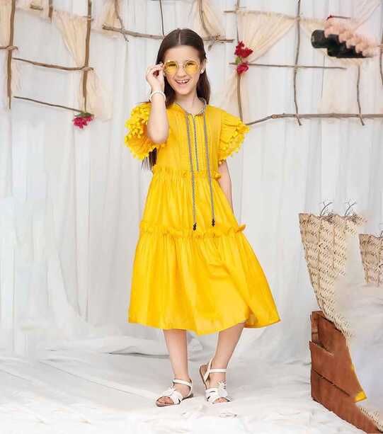 Buy MariGold Trendy Yellow Summer Dress By Modest in Pakistan ...