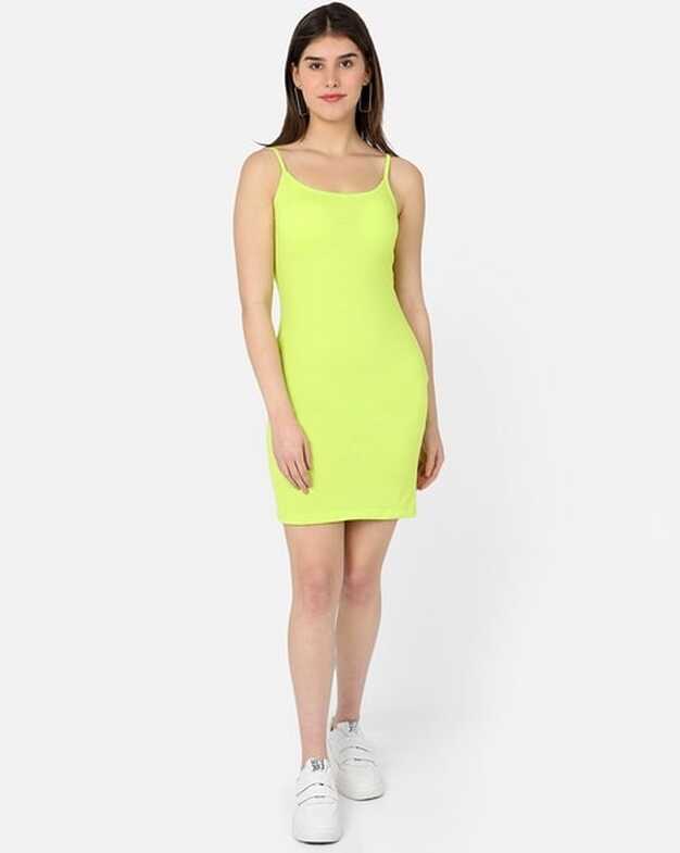 Buy Neon Green Dresses for Women by MARZENI Online | Ajio.com