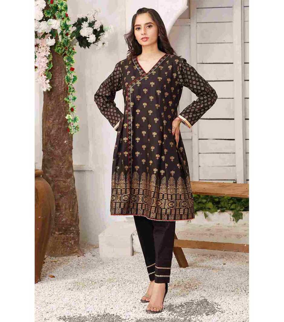 Buy Noori angrakha style shirt for girls By Modest Gulzar in Pakistan ...