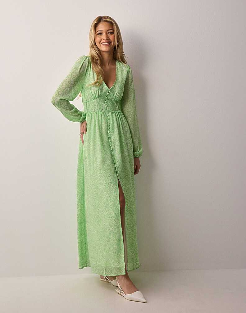 Buy Only ONLAMANDA L/S LONG DRESS CS PTM - Summer Green Tanya ...