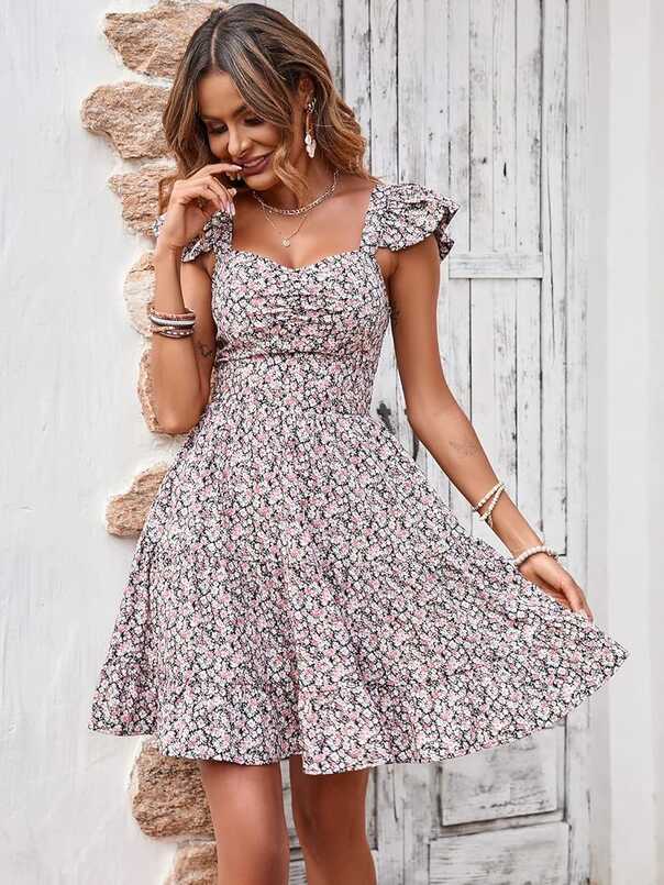 Buy PRETTYGARDEN Women&#39;s Casual Summer Dress Floral Boho Ruffle ...