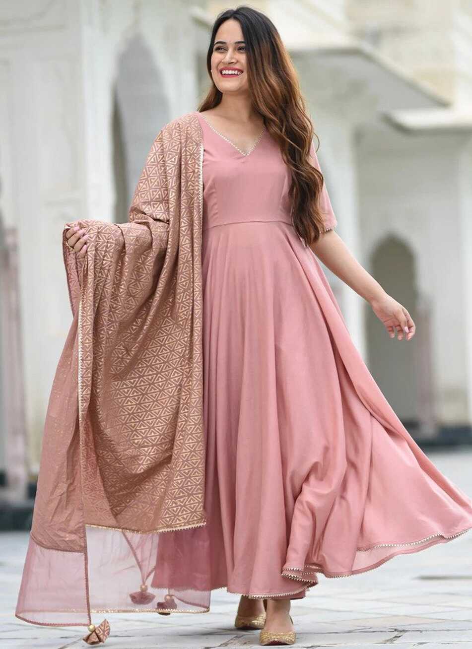 Buy Pink Color Designer Gown Online : 162917 - Gown