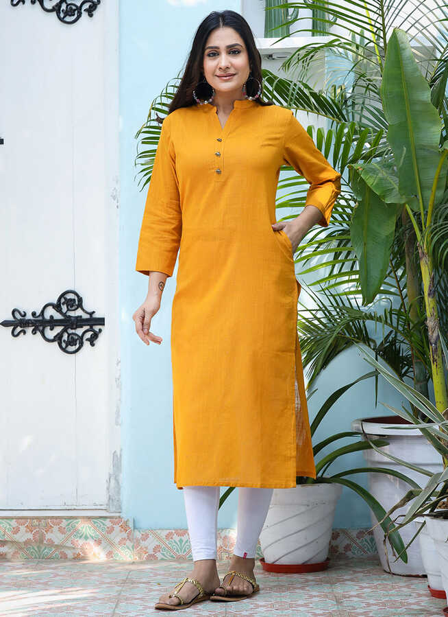 Buy Plain Cotton Designer Kurti Online : 256633 - Kurtis