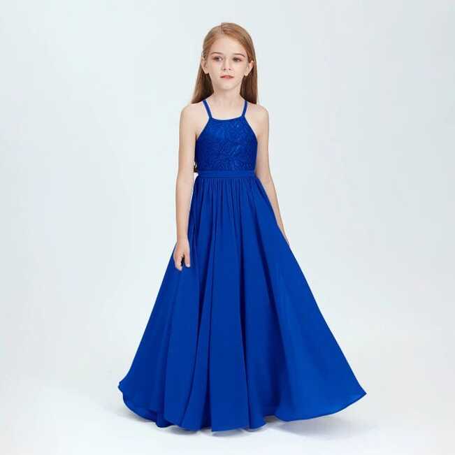 Buy Princess Floor Length Flower Girl Dress - Royal Blue