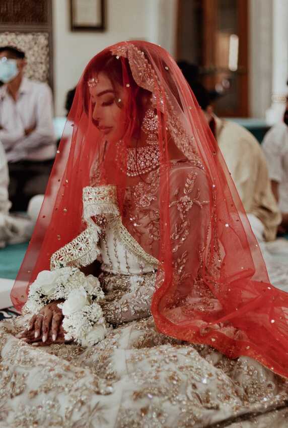 Buy Red Nikah Dupatta Online in India - Etsy