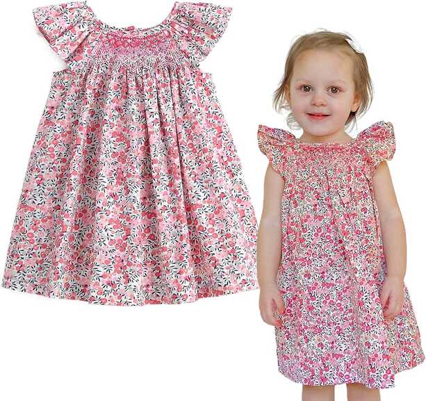 Buy Simplee kids Baby Girls Summer Casual Dresses Toddler Floral ...