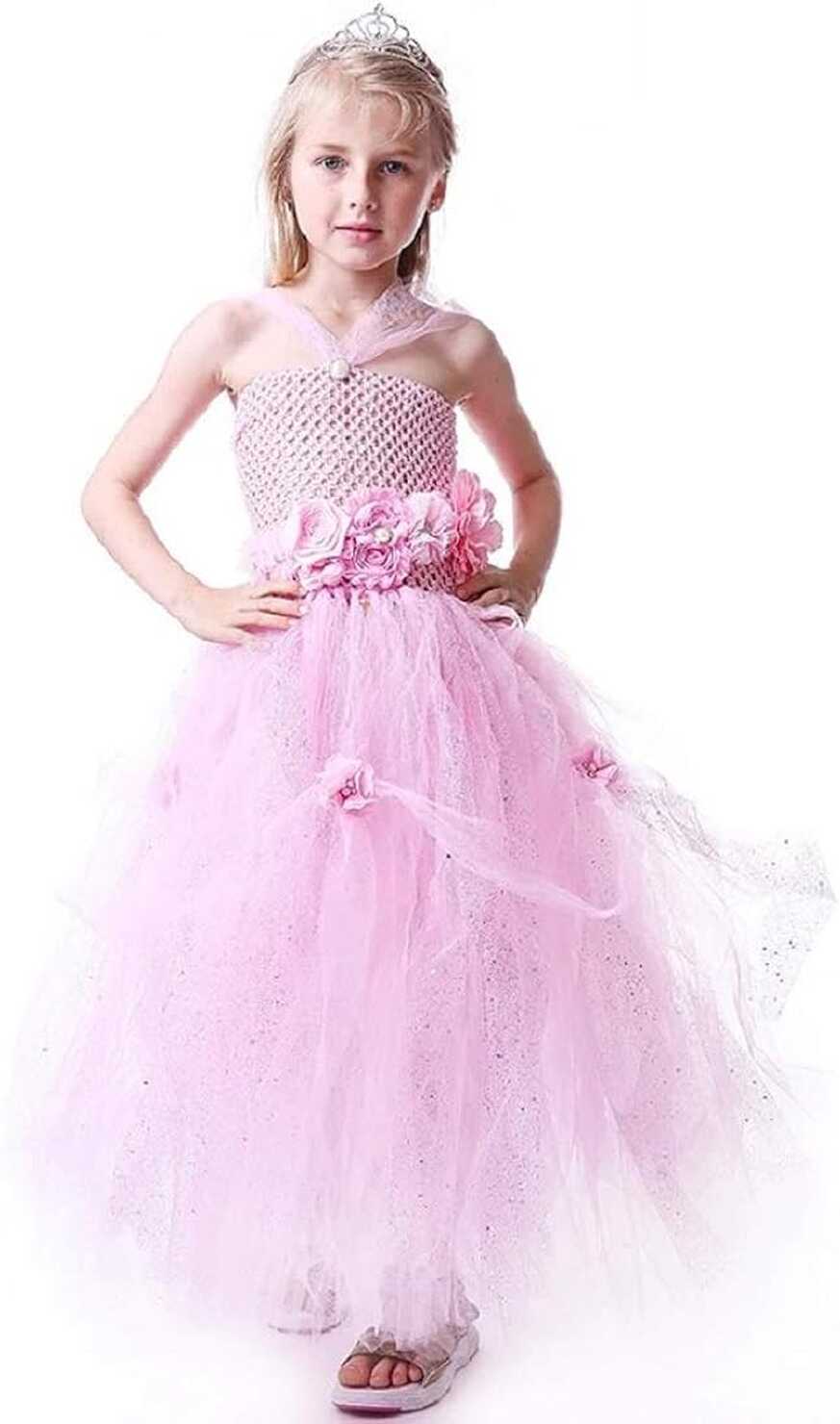 Buy THE DUBAI STUDIO Baby Girl&#39;s Flowers Pink Glitter Tutu ...