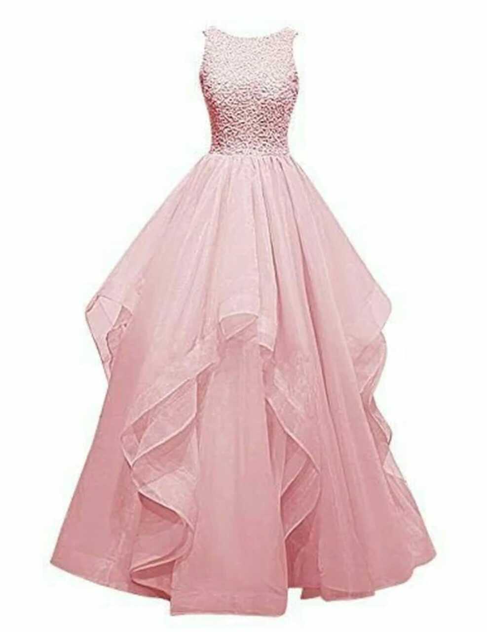 Buy TILISM Girls Baby Pink Net Maxi A-line Gown Dress 11 - 12 ...