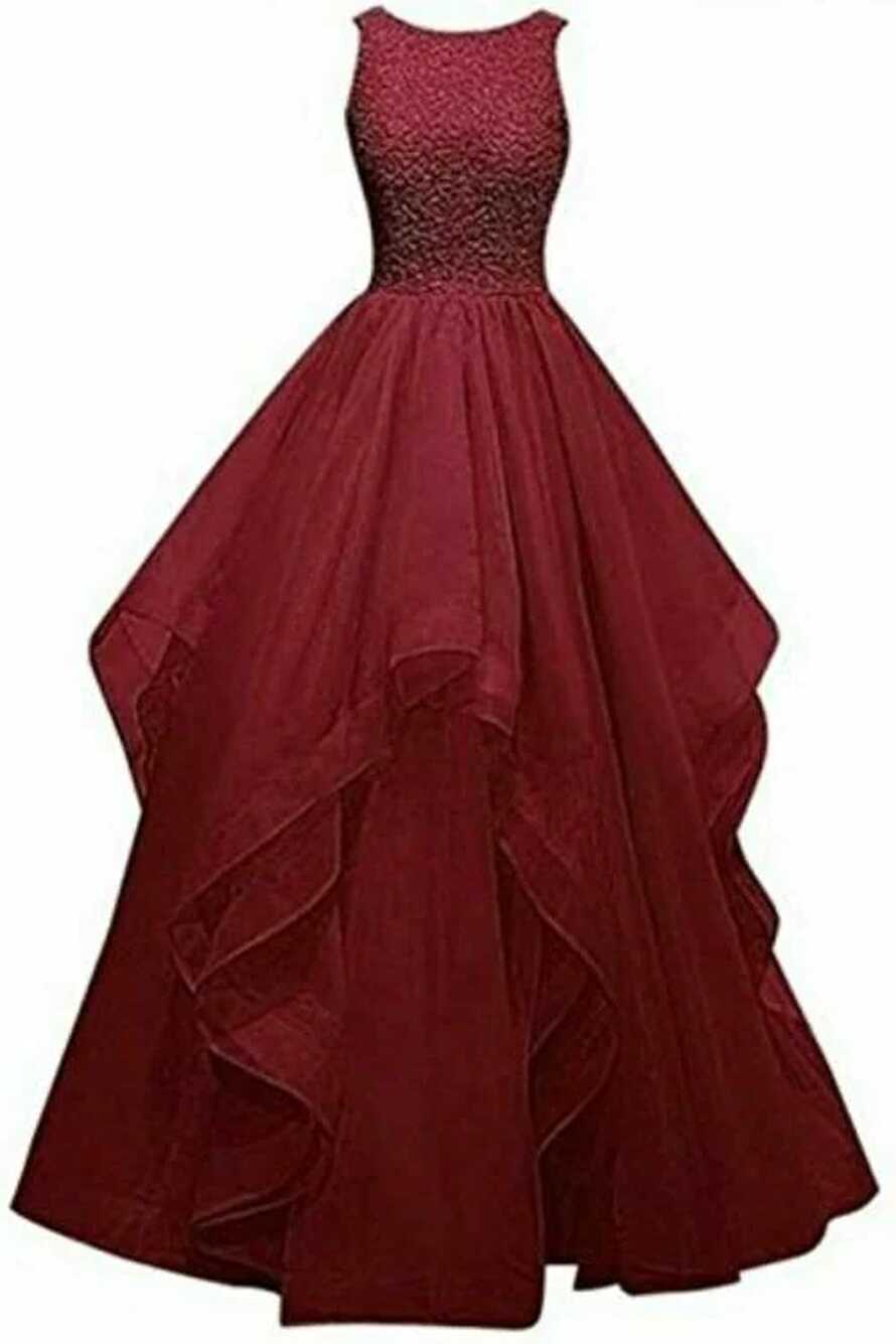 Buy TILISM Girls Maroon Net Maxi Gown Dress 13 - 14 Years Online ...