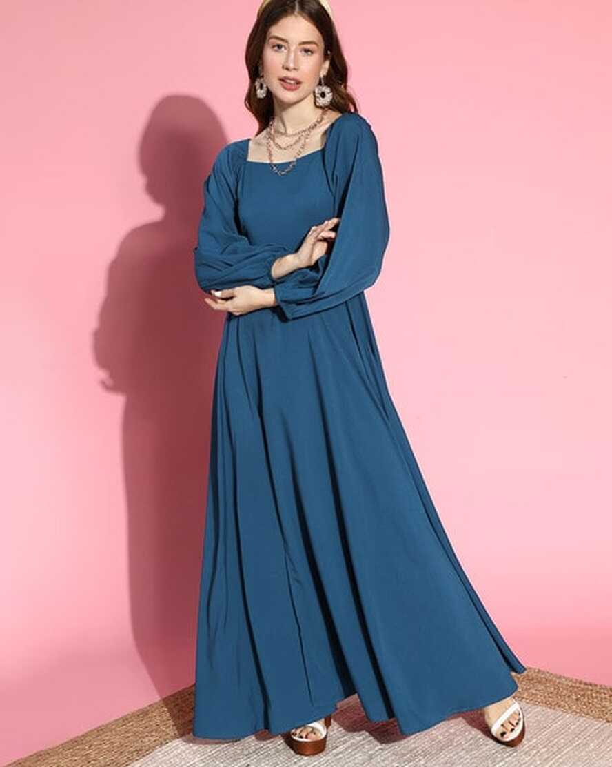 Buy Teal Dresses &amp; Gowns for Women by FEMVY Online | Ajio.com