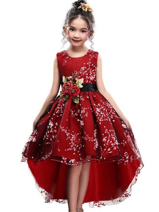 Buy WEONEDREAM Ball Gowns for Princess Size 3T-4T High Low Flower ...