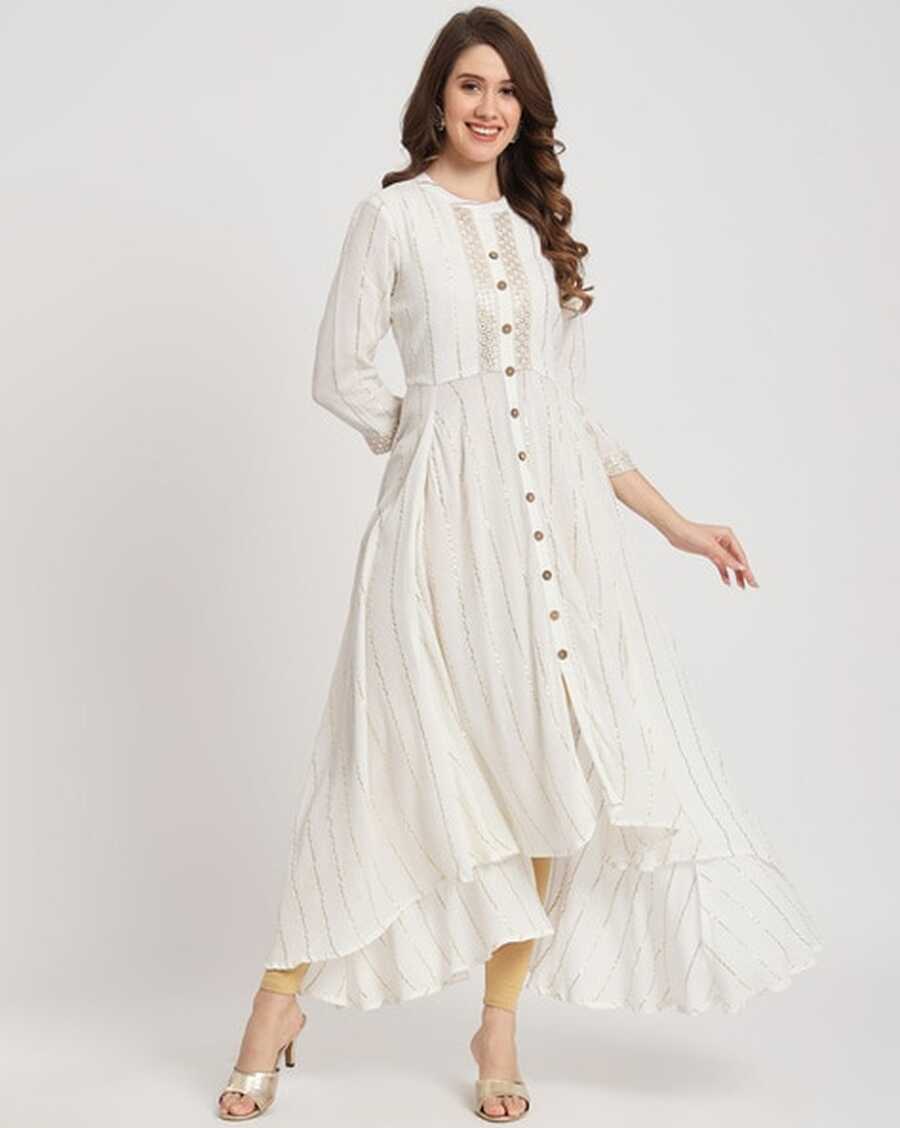 Buy White Dresses &amp; Gowns for Women by Amira&#39;s Indian Ethnic Wear ...