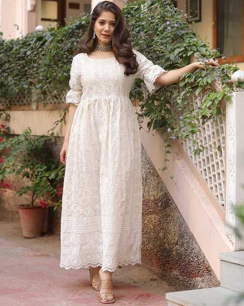 Buy White Dresses for Women by Roohaniyat Online | Ajio.com