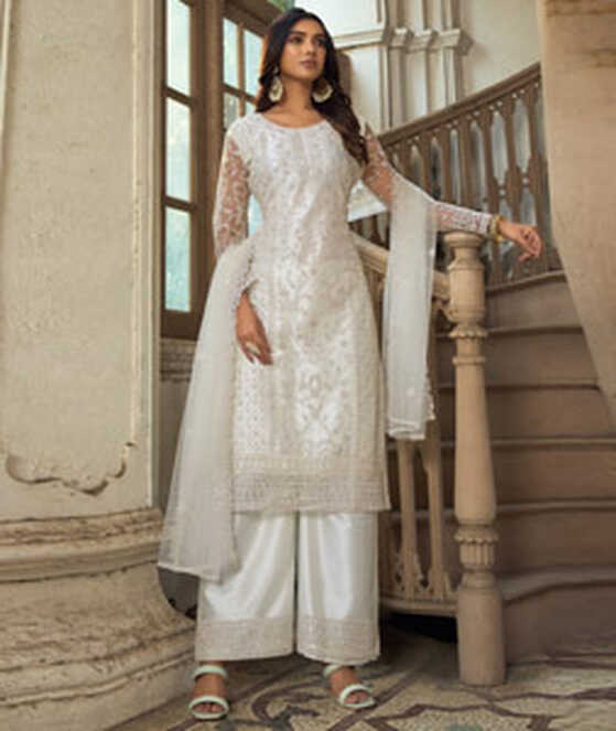 Buy White Pakistani Salwar Kameez Online at Best Price on Indian ...