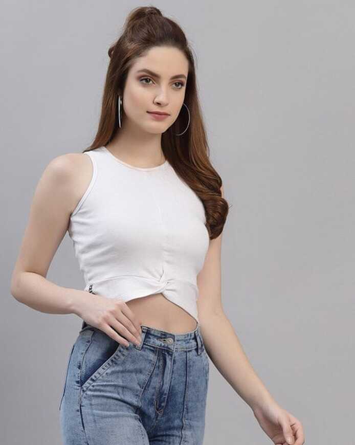 Buy White Tops for Women by FRISKERS Online | Ajio.com