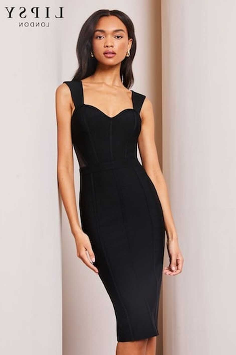 Buy Women&#39;s Black Bodycon Prom Dresses Online | Next UK