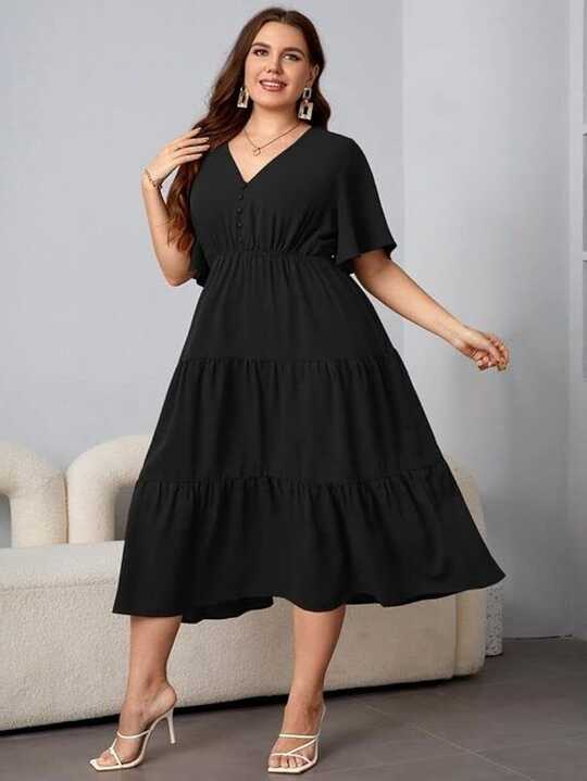 Buy Women&#39;s Casual Knee Length Dresses for Summer | 3 Tier A-Line ...