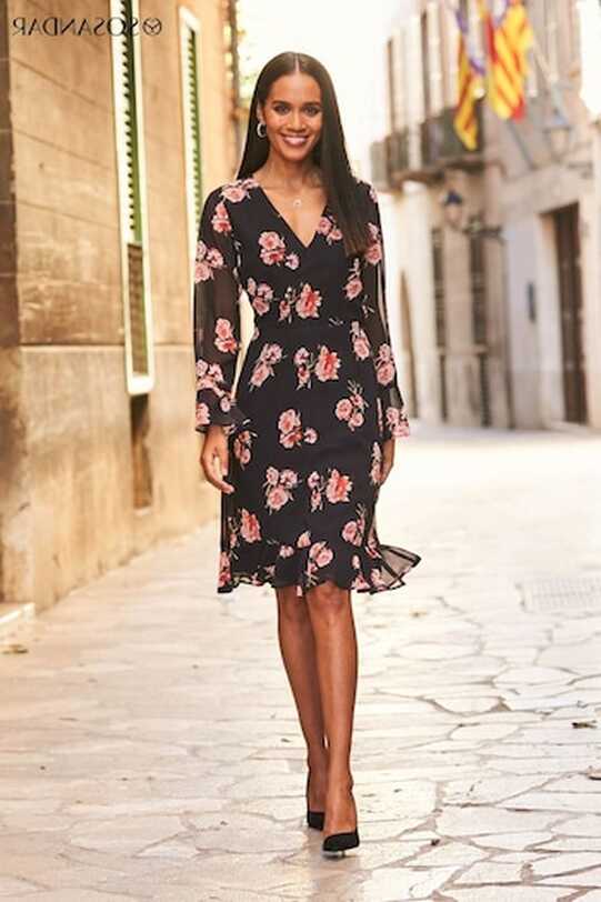 Buy Women&#39;s Knee Length Long Sleeve Dresses Online | Next UK