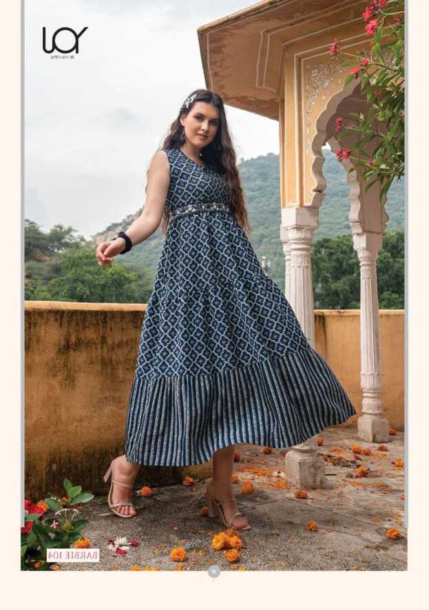 Buy YOU Barbie Fancy Gown Kurti Modal Sober Prints Collection Buy ...