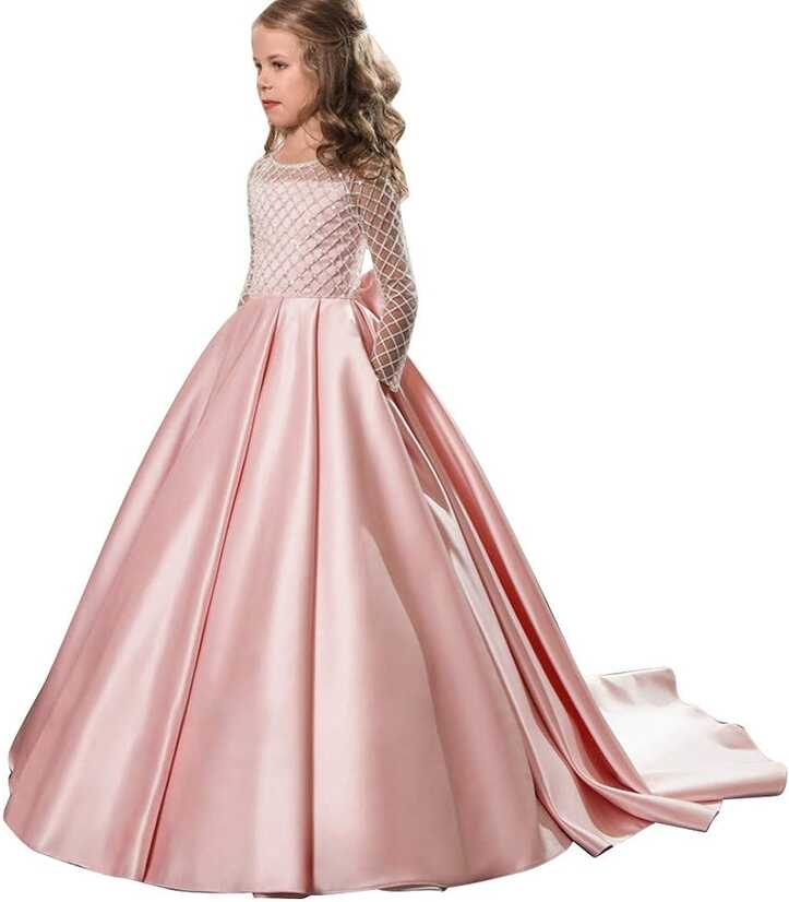 Buy Ywoow 8-9 Years Old Kids Girl Bowknot Tuxedo Princess Pageant ...